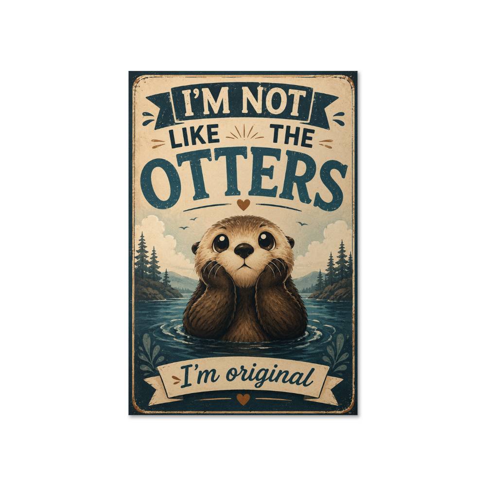 Otter I'm Not Like The Otters Poster, Funny Otter Wall Art, Cute Animal Quote Print, Otter Lover Gift
