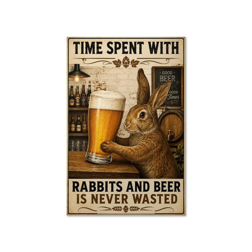 Time Spent With, Rabbits And Beer Poster