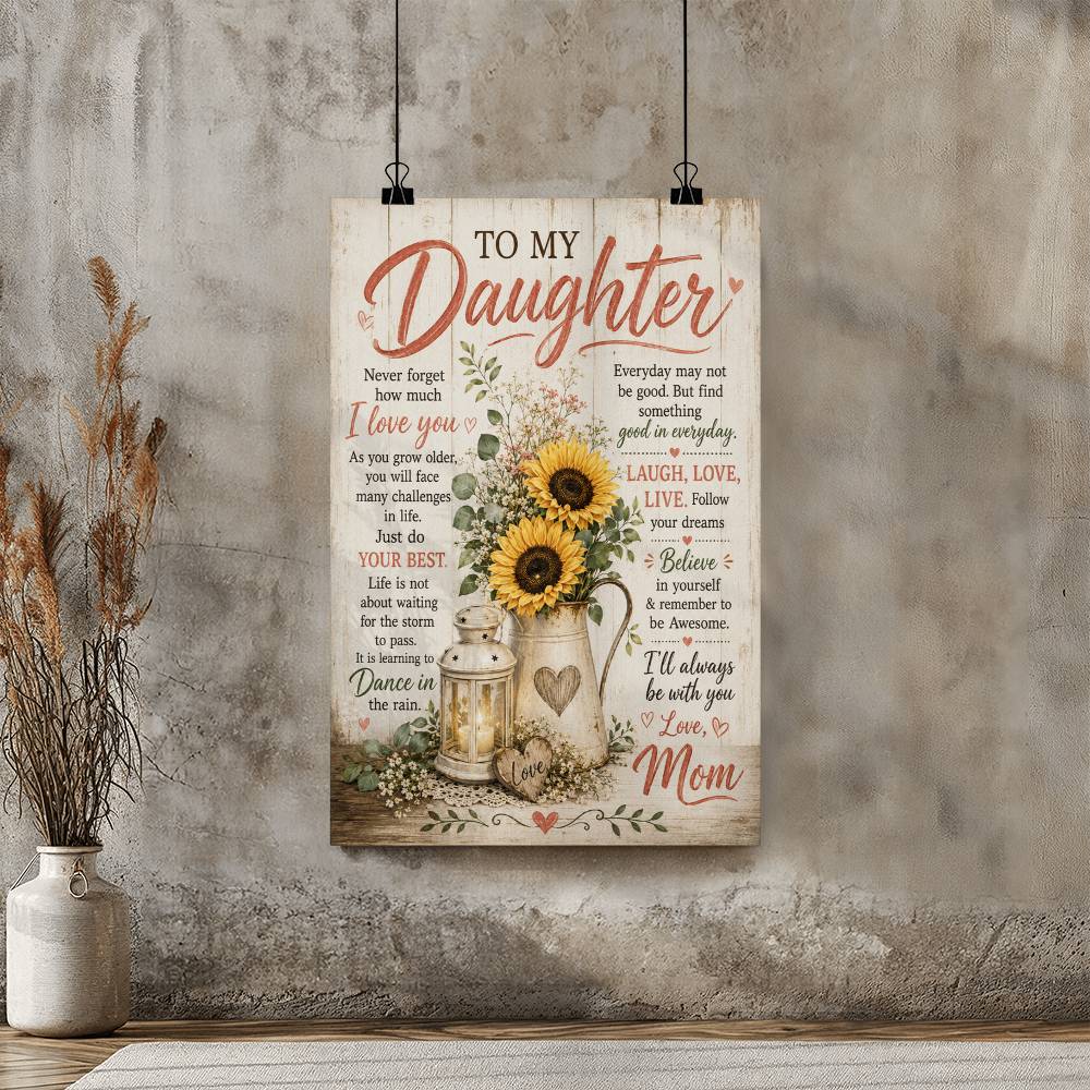 To My Daughter Never Forget How Much I Love You Poster