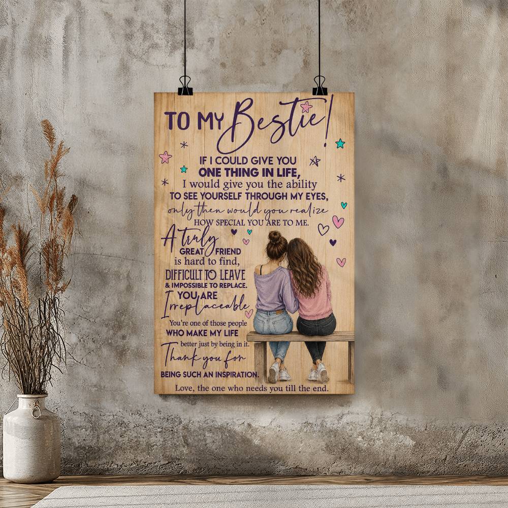 To My Bestie Gift Poster