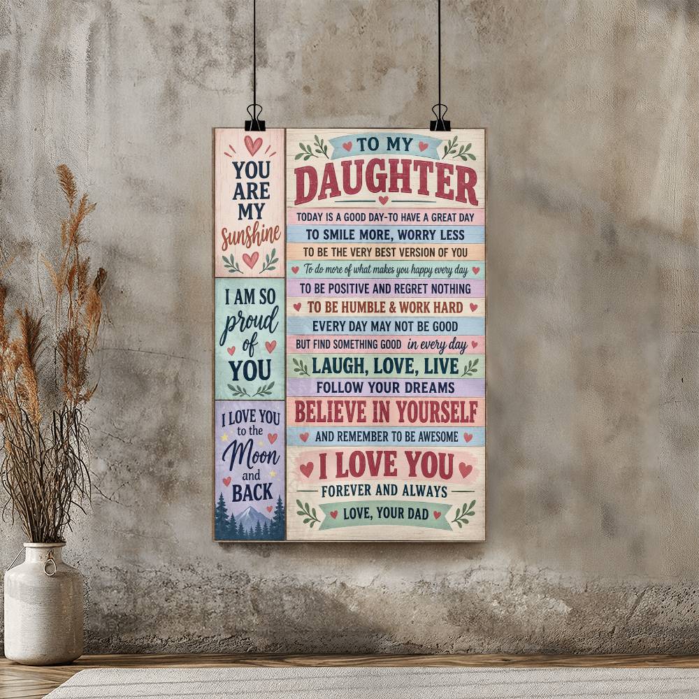 to my daughter you are my sunshine i am so proud of you poster