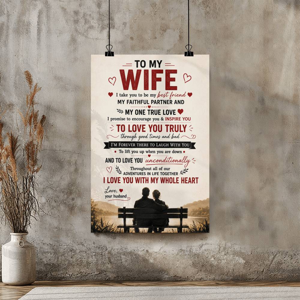 To My I Take You To Be My Best Friend Poster