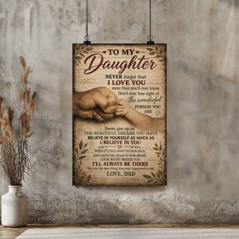 Father And Daughter Inspirational Poster