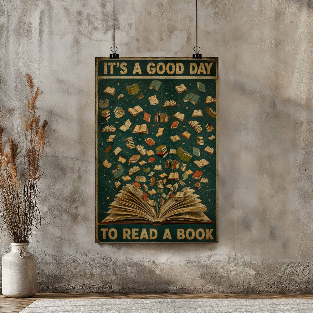 It's A Good Day To Read A Book Bookworm Poster