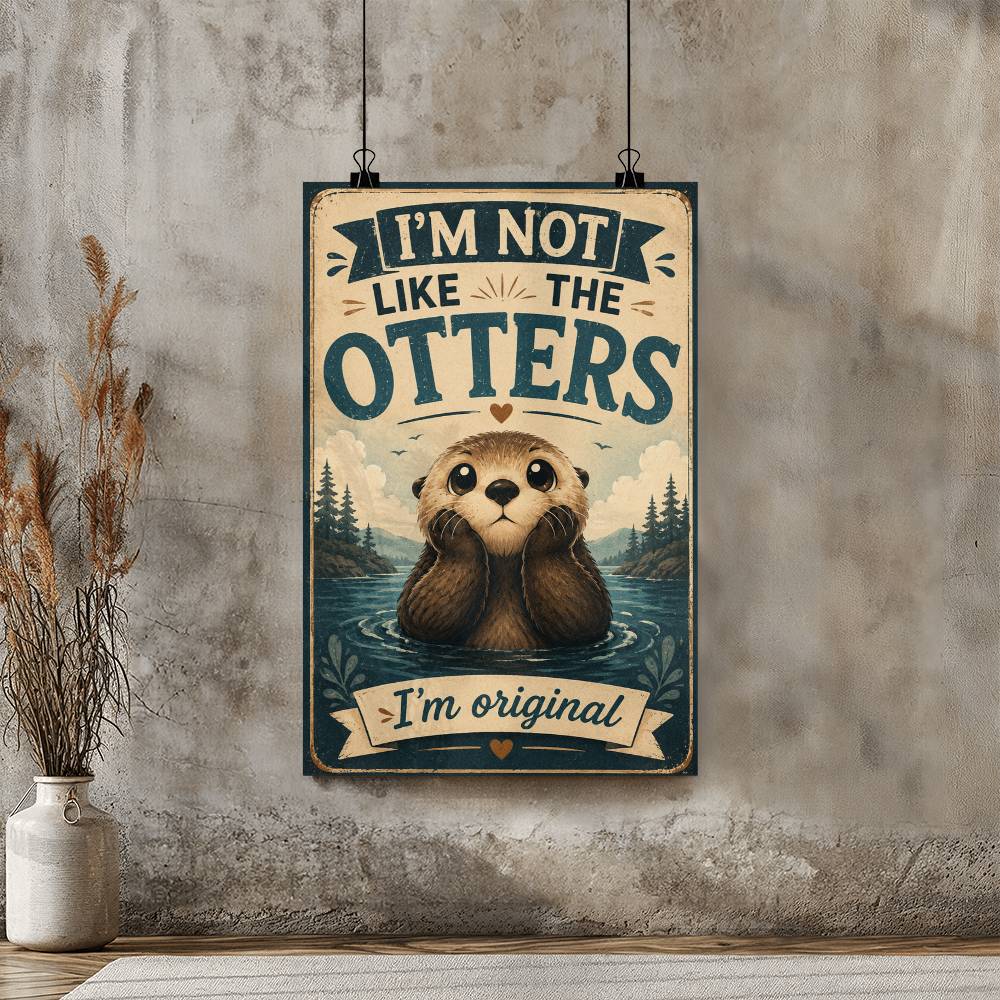 Otter I'm Not Like The Otters Poster, Funny Otter Wall Art, Cute Animal Quote Print, Otter Lover Gift