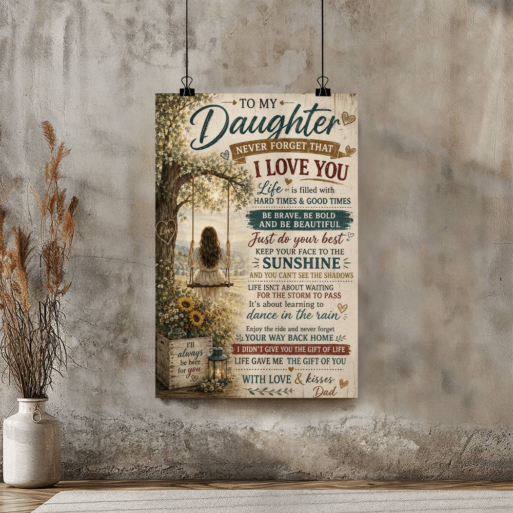 Dad To Daughter Life Gave Me The Gift Of You Poster
