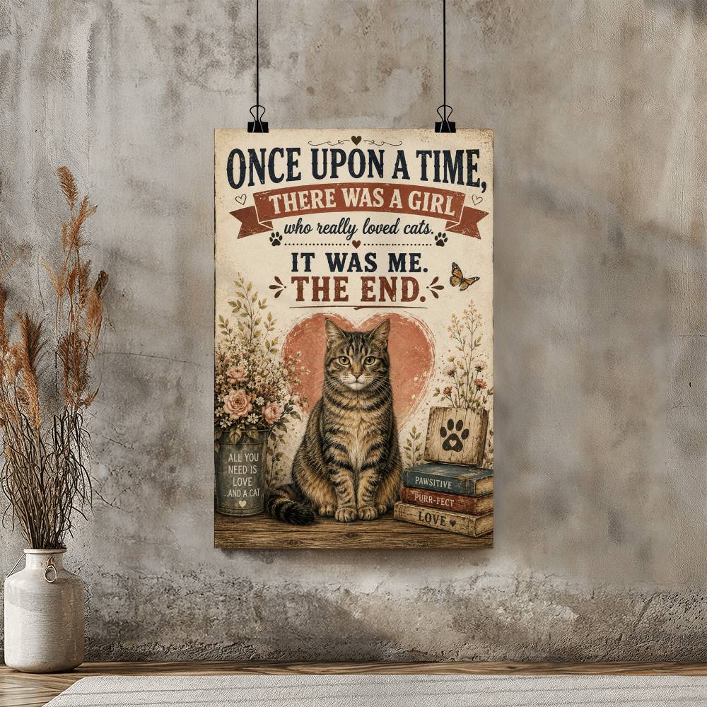 Once Upon A Time There Was A Girl Who Really Loved Cats It Was Me Poster