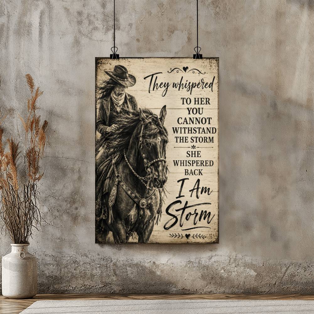 Horse Whispered To Her I Am Storm Poster