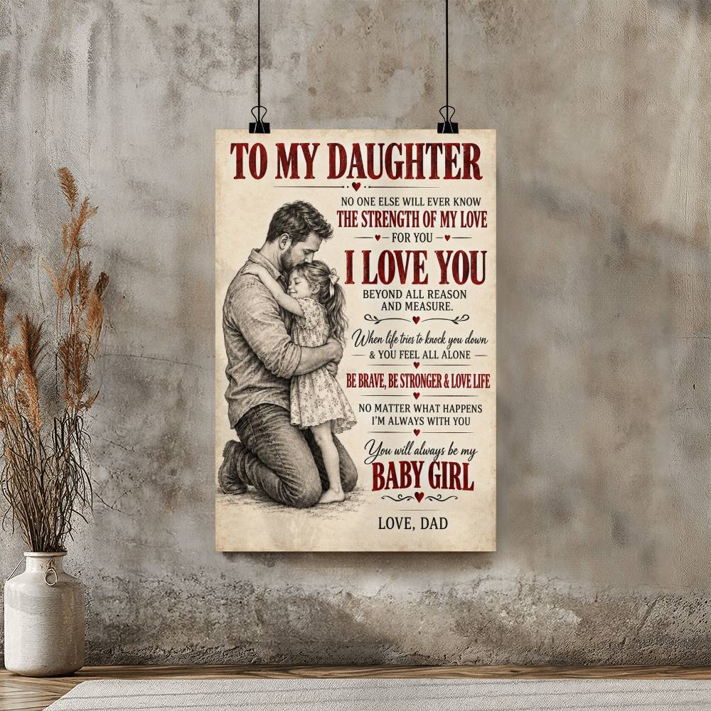 to my daughter I'm Always With You you will always be my baby girl poster