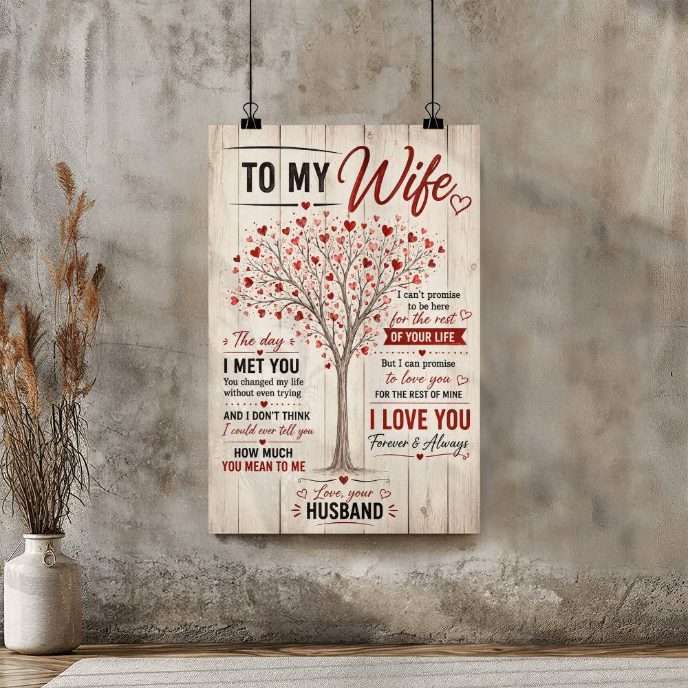 To My Wife The Day I Met You Changed My Life Poster