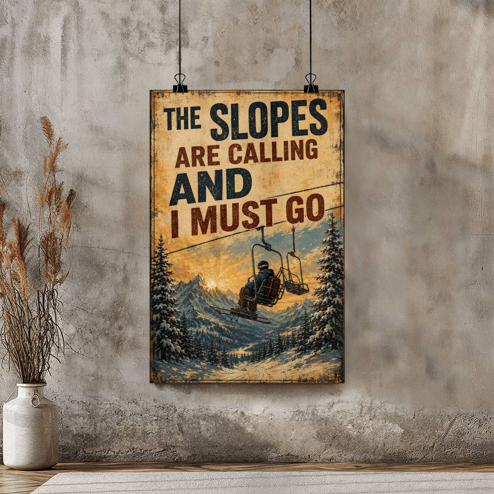 The Slopes Are Calling And I Must Go Skiing Poster