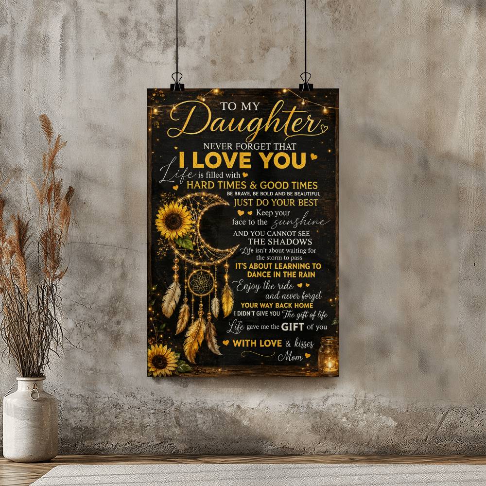 To My Daughter Never Forget I Love You Poster