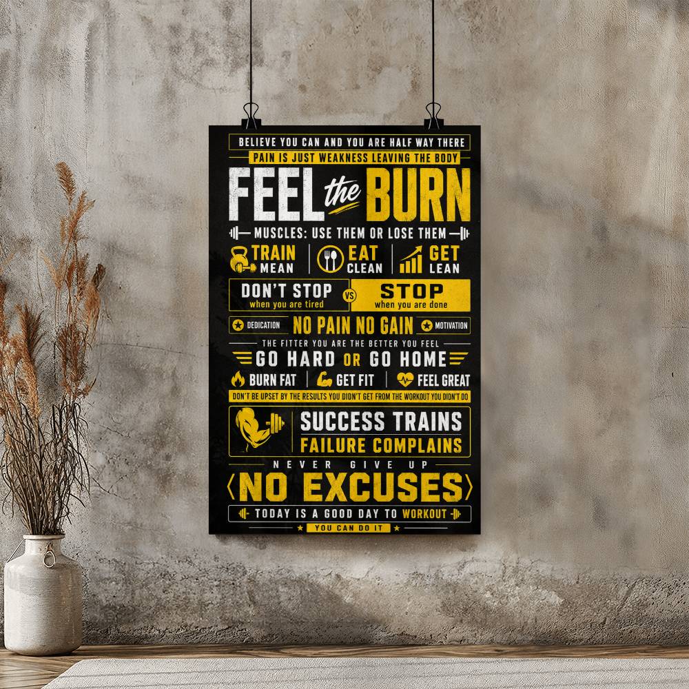 Fitness Believe You Can And You Are Halfway There Poster, Motivational Gym Wall Art, Workout Quote Print, Fitness Lover Gift