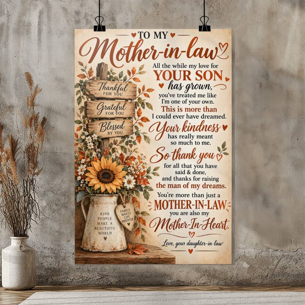 To My Mother-in-Law Poster from Daughter-in-Law