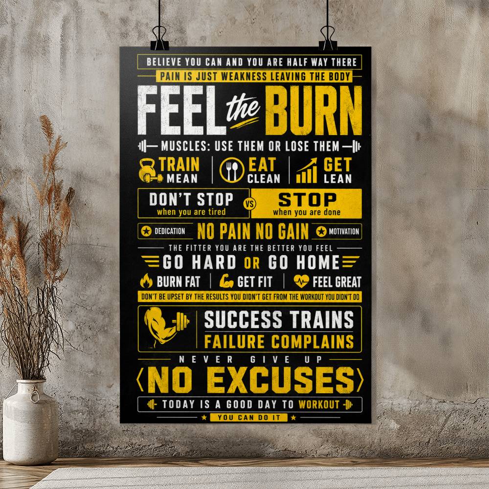 Fitness Believe You Can And You Are Halfway There Poster, Motivational Gym Wall Art, Workout Quote Print, Fitness Lover Gift