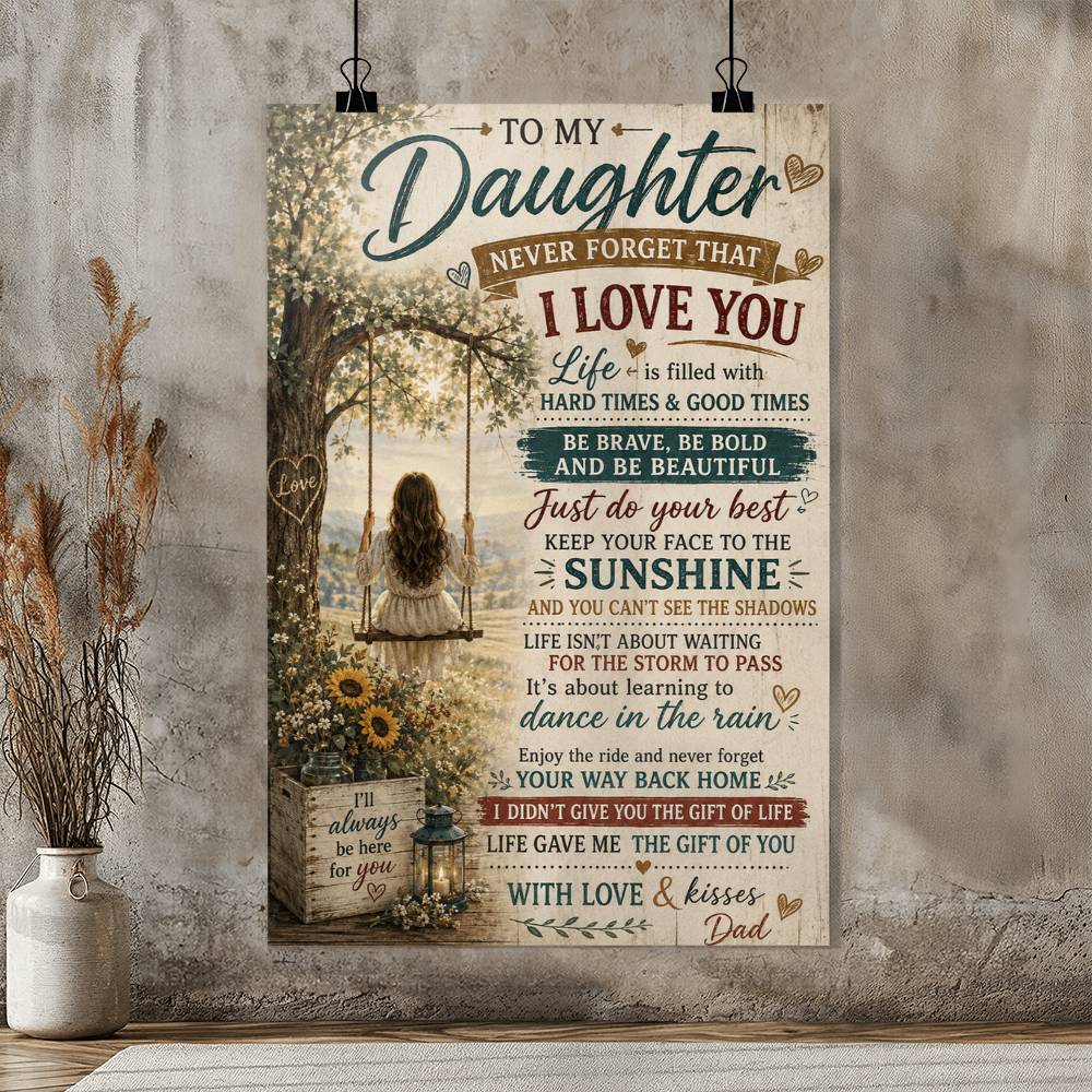 Dad To Daughter Life Gave Me The Gift Of You Poster