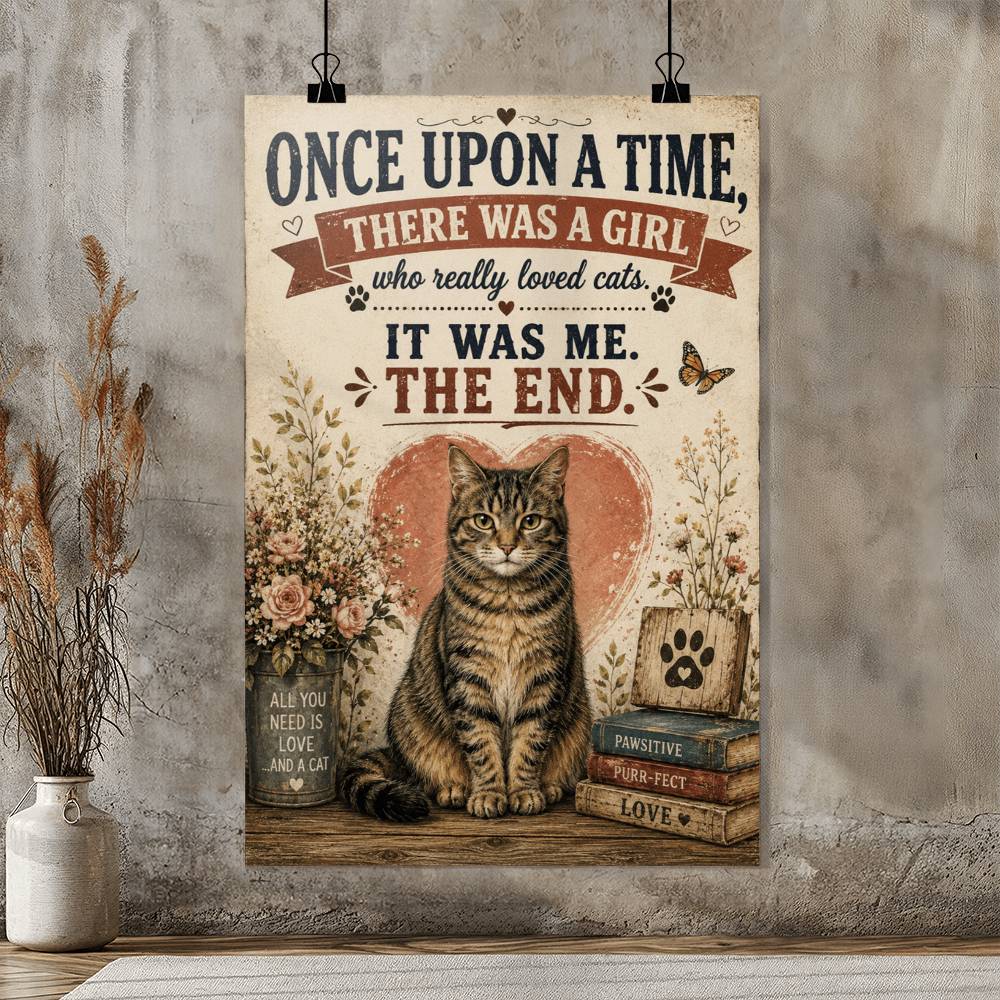 Once Upon A Time There Was A Girl Who Really Loved Cats It Was Me Poster