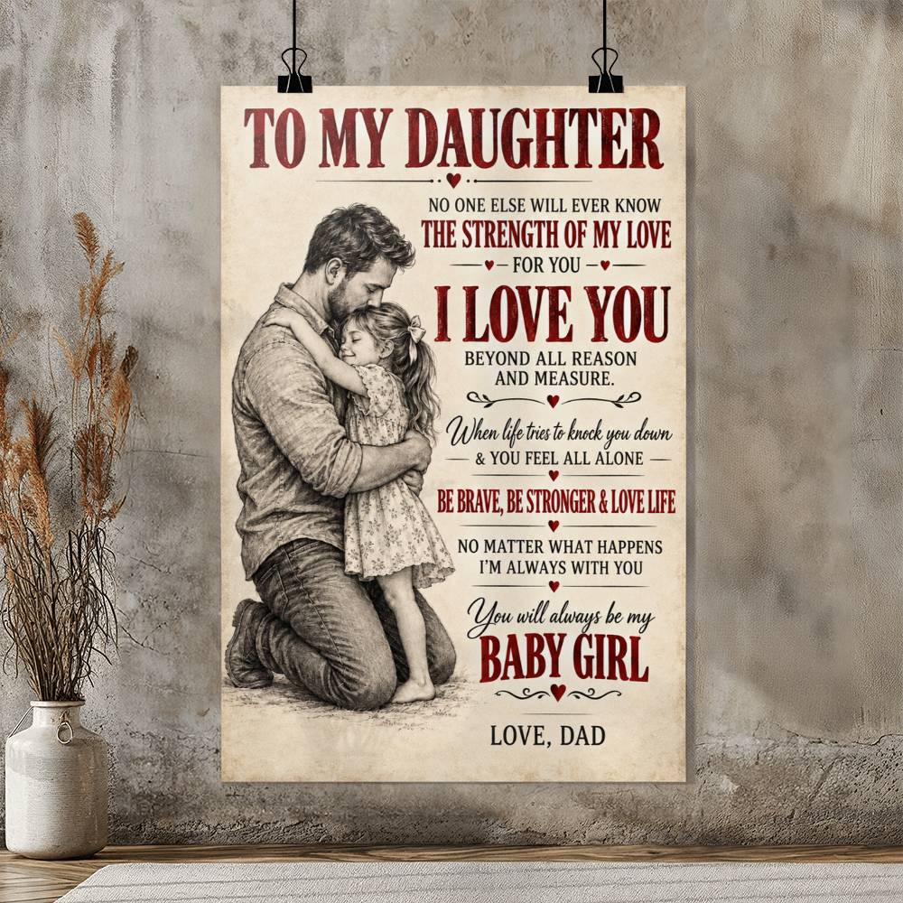 to my daughter I'm Always With You you will always be my baby girl poster