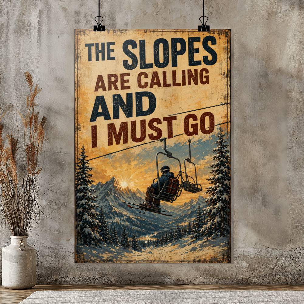 The Slopes Are Calling And I Must Go Skiing Poster