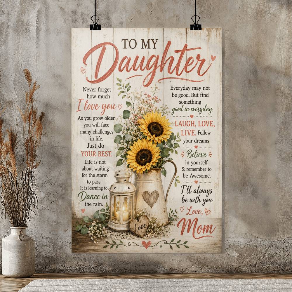 To My Daughter Never Forget How Much I Love You Poster