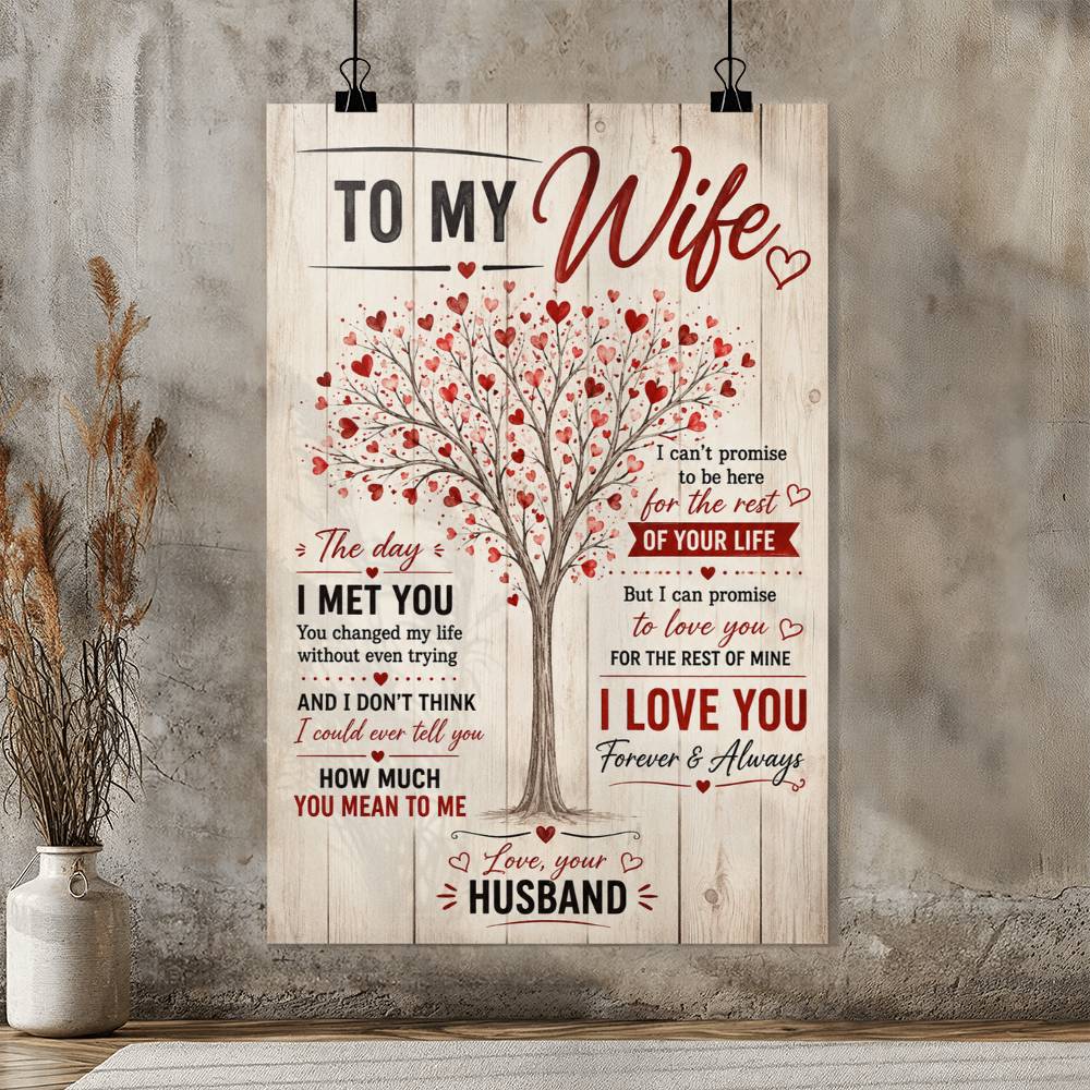 To My Wife The Day I Met You Changed My Life Poster