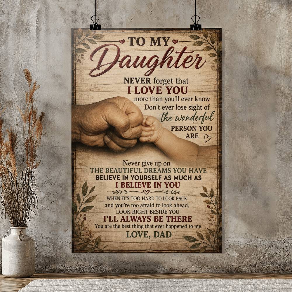 Father And Daughter Inspirational Poster