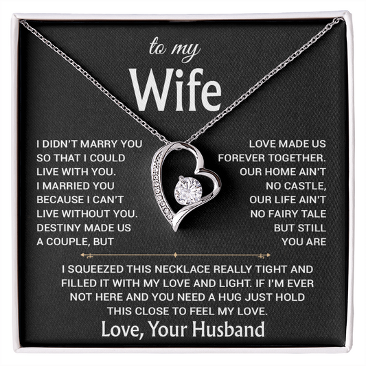 To My Wife Necklace, Christmas Gifts For Women, Anniversary Gift For Wife 17_12_Black