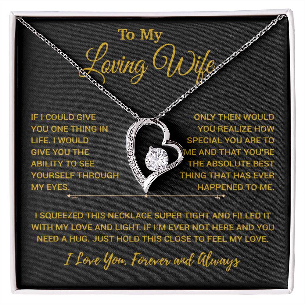 To My Loving Wife Necklace, Vanlentines Gifts For Women, Anniversary Gift For Wife
