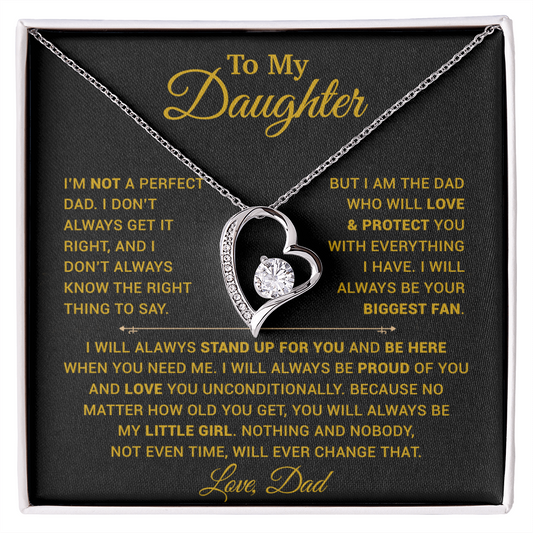 To My Daughter Necklace, Gift for Daughter from Dad, Father Daughter Necklace 28_11_Gold
