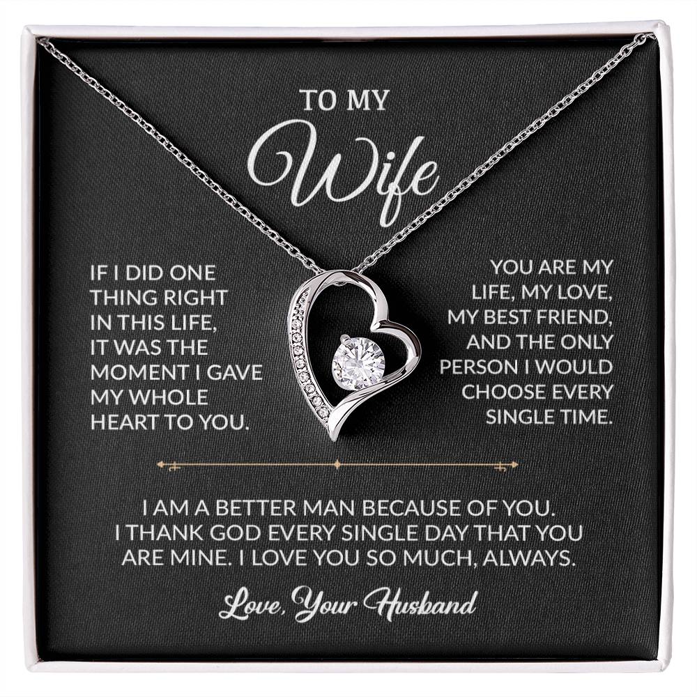 To My Wife Necklace, Gift For Wife, Anniversary Gift For Wife, Necklace For Wife