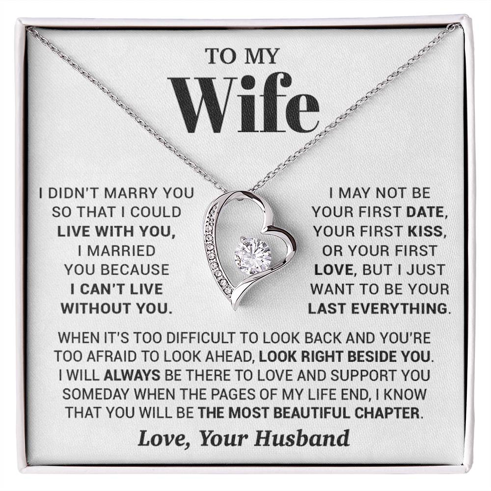 To My Wife Necklace, Christmas Gifts For Women, Anniversary Gift For Wife 28_9_White