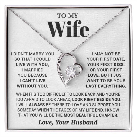 To My Wife Necklace, Christmas Gifts For Women, Anniversary Gift For Wife 28_9_White