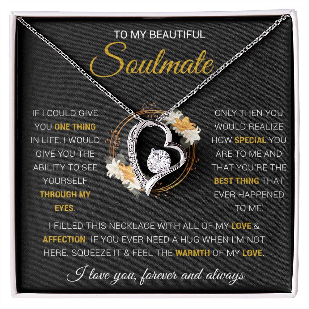 To My Soulmate Necklace Gift For Wife Girlfriend Birthday Anniversary Christmas