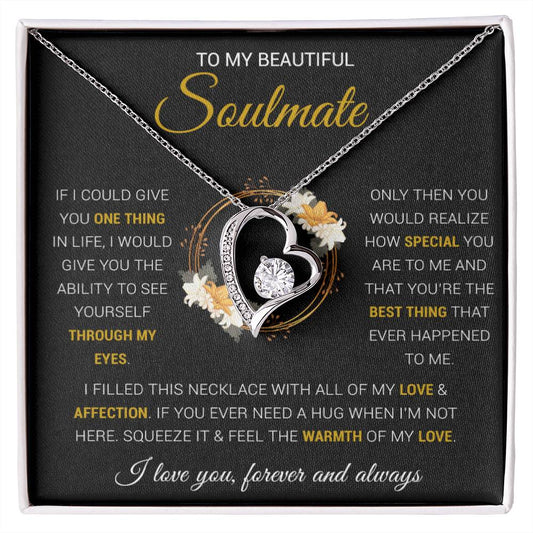 To My Soulmate Necklace Gift For Wife Girlfriend Birthday Anniversary Christmas