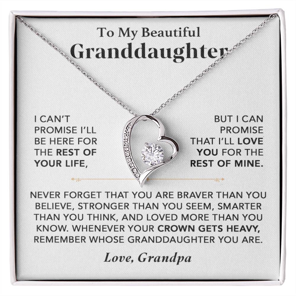 To My Granddaughter Necklace, Granddaughter Gift from Grandma, Gift from Grandpa 1_8