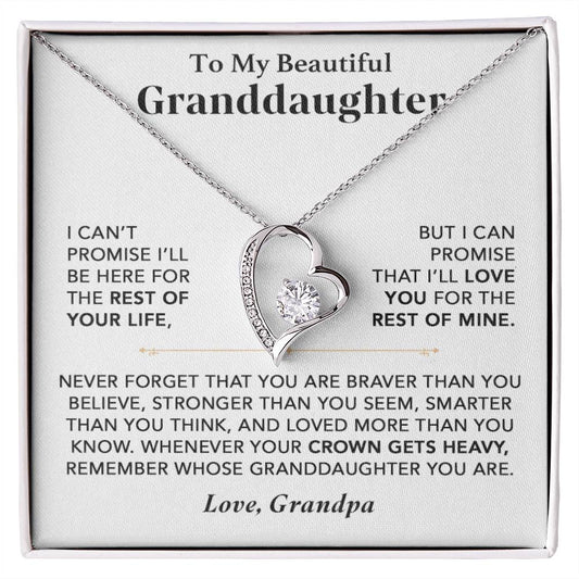 To My Granddaughter Necklace, Granddaughter Gift from Grandma, Gift from Grandpa 1_8