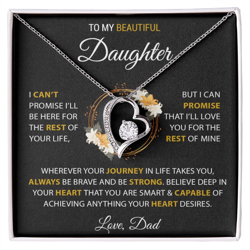 To My Daughter Necklace, Daughter Father Necklace, Daughter Gift From Dad99