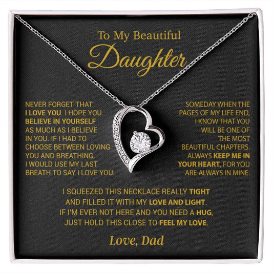 To My Daughter Necklace, Daughter Father Necklace, Daughter Gift From Dad 9_9