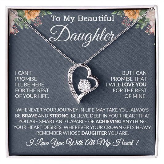 To My Daughter Necklace Gift From Dad, Daughter Gift, Father Daughter Necklace 14_9