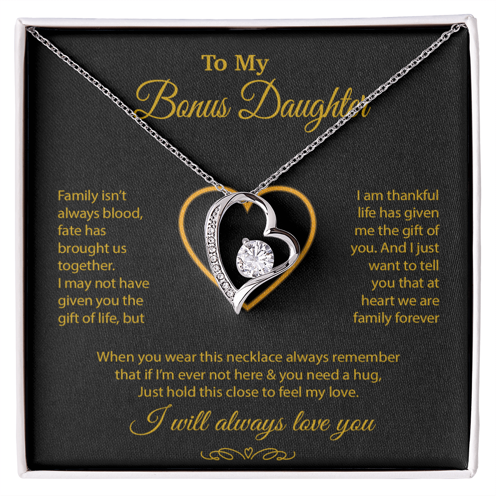 To My Bonus Daughter Necklace, Gift for Bonus Daughter, Step Daughter Birthday 28_9