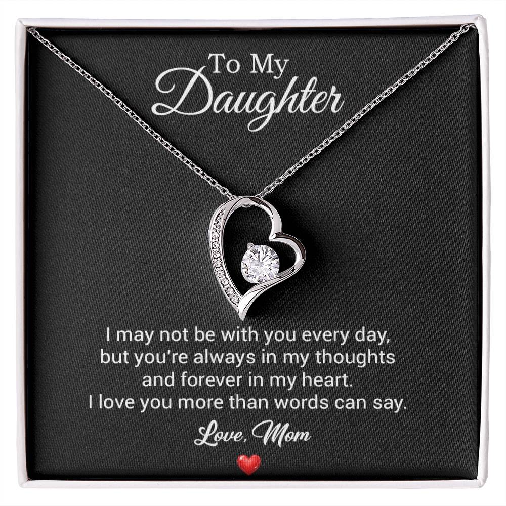 To My Daughter Necklace, Gift For Daughter From Mom, Daughter Mother Necklace