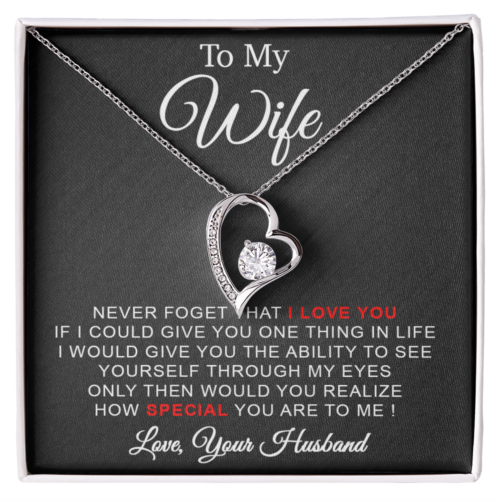 To My Wife Necklace Wife Gift from Husband, Anniversary Gift, Wife Birthday Gift
