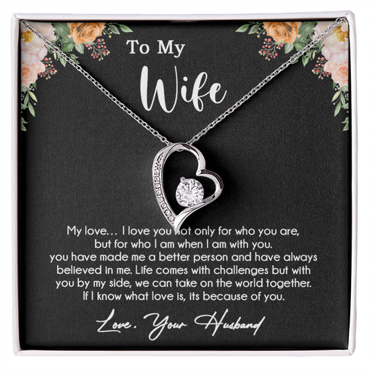 To My Wife Necklace, Wife Gift From Husband, Wife Husband Necklace, Mother Day