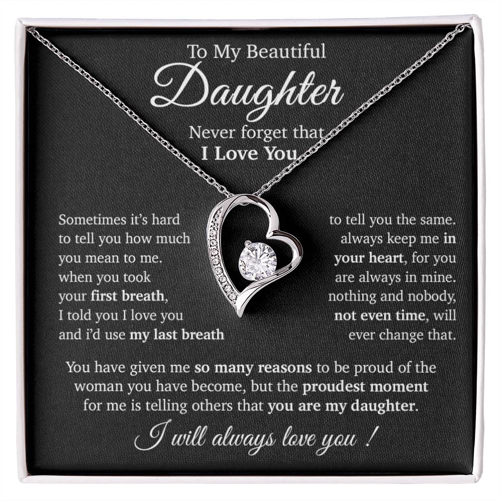 To My Daughter Necklace, Daughter Father Necklace, Daughter Gift From Dad, Mom 14_11