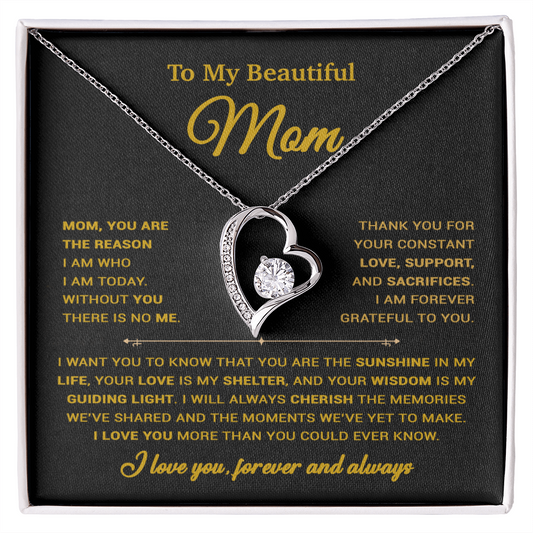 To My Mom Necklace, Sentimental Mother's Day Gift For Mom From Son 31_3_Gold