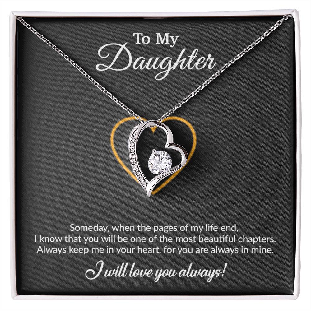 To My Daughter Necklace, Gift for Daughter from Mom, Mother Daughter Necklace