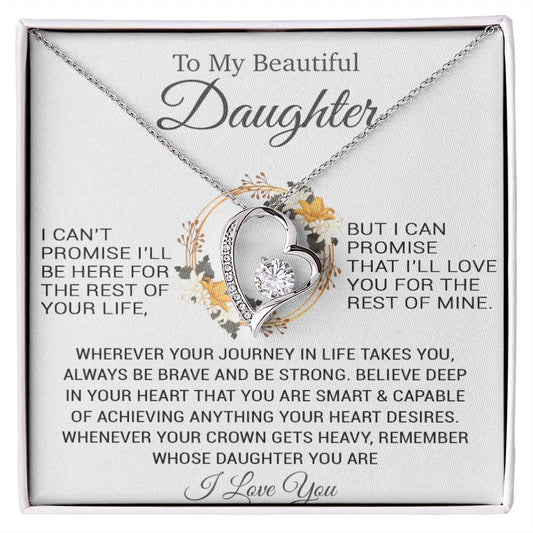 To My Daughter Necklace, Christmas Gift For Daughter, Daughter Gifts From Dad