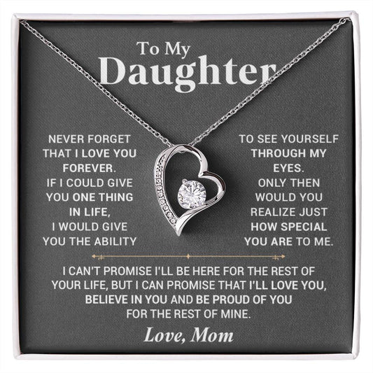 To My Daughter Necklace, Daughter Gift From Mom, Birthday Gift for Daughter44