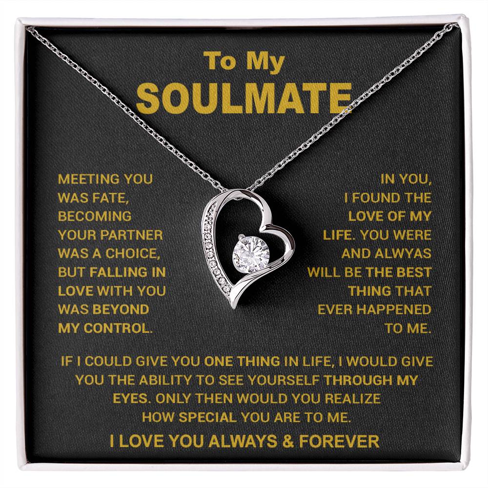To My Soulmate Necklace, Soulmate Gift, Gift For Girlfriend, Christmas Gift 10_12_Gold