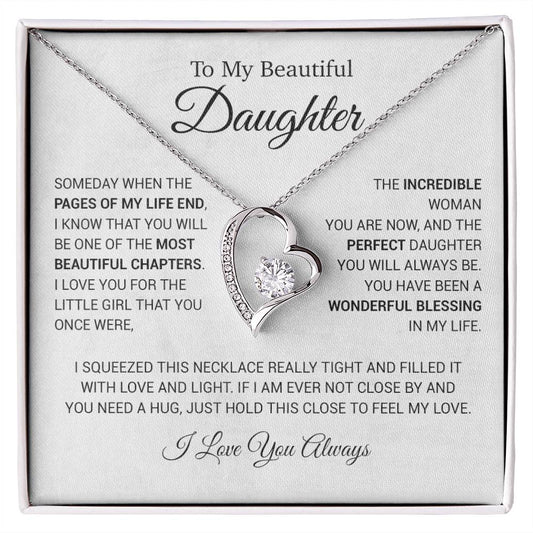 To My Daughter Necklace, Daughter Father Necklace, Daughter Gift From Dad 4_6_White